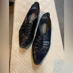 Vintage Via Spiga Black  Flats Italy 9.5